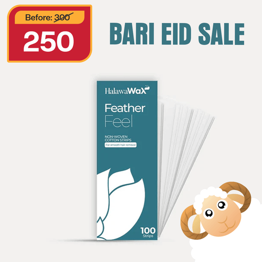Feather Feel Wax Strips - 100 PC - Halawa Wax