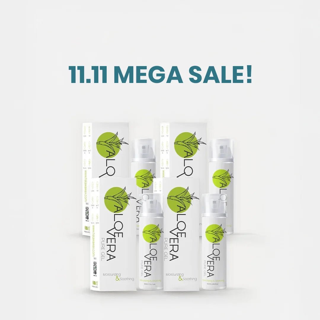 Aloe Vera Pure Gel - 150ml Pack of 4 - Halawa Wax